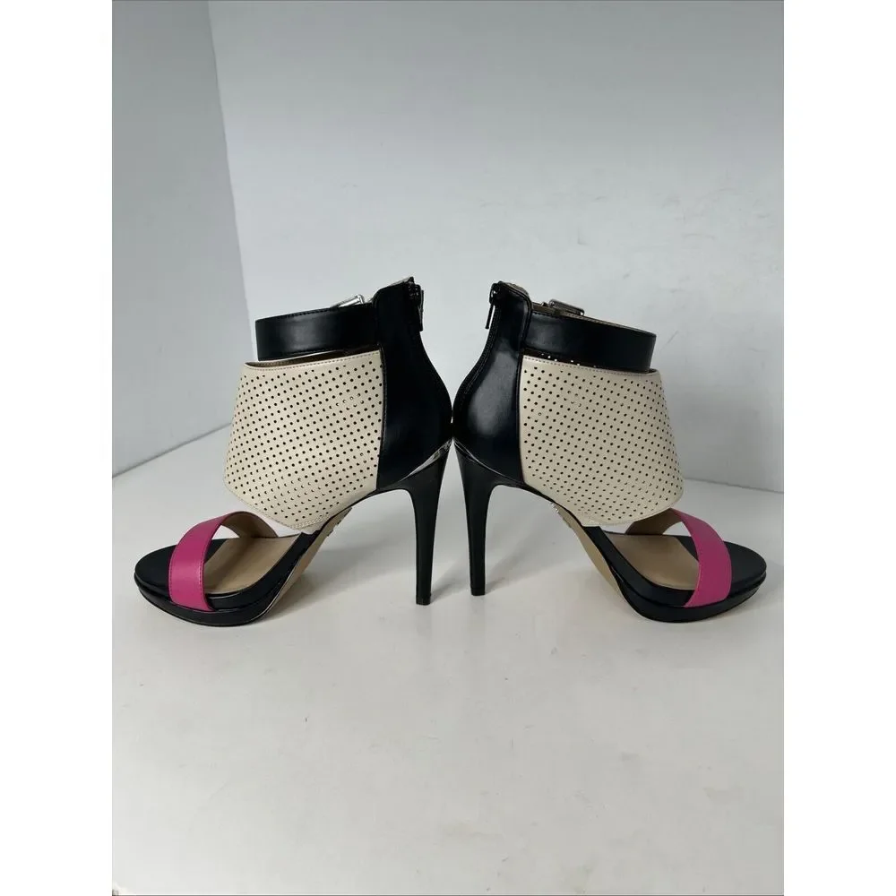 Juicy Couture Atarah Ice Perforated Strapped Stiletto Platform Pumps Sz 8.5M New - Picture 10 of 10